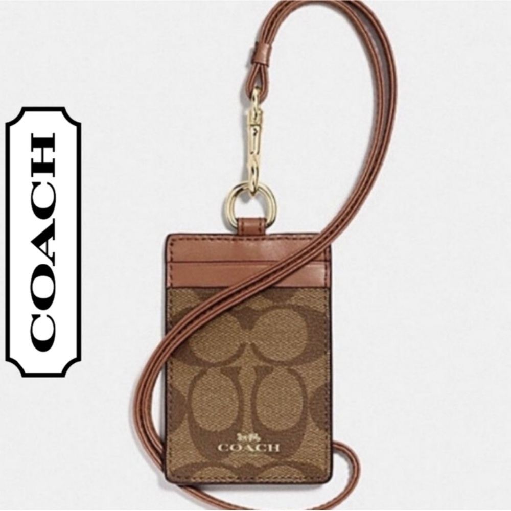Coach Lanyard ID Badge Holder Case
